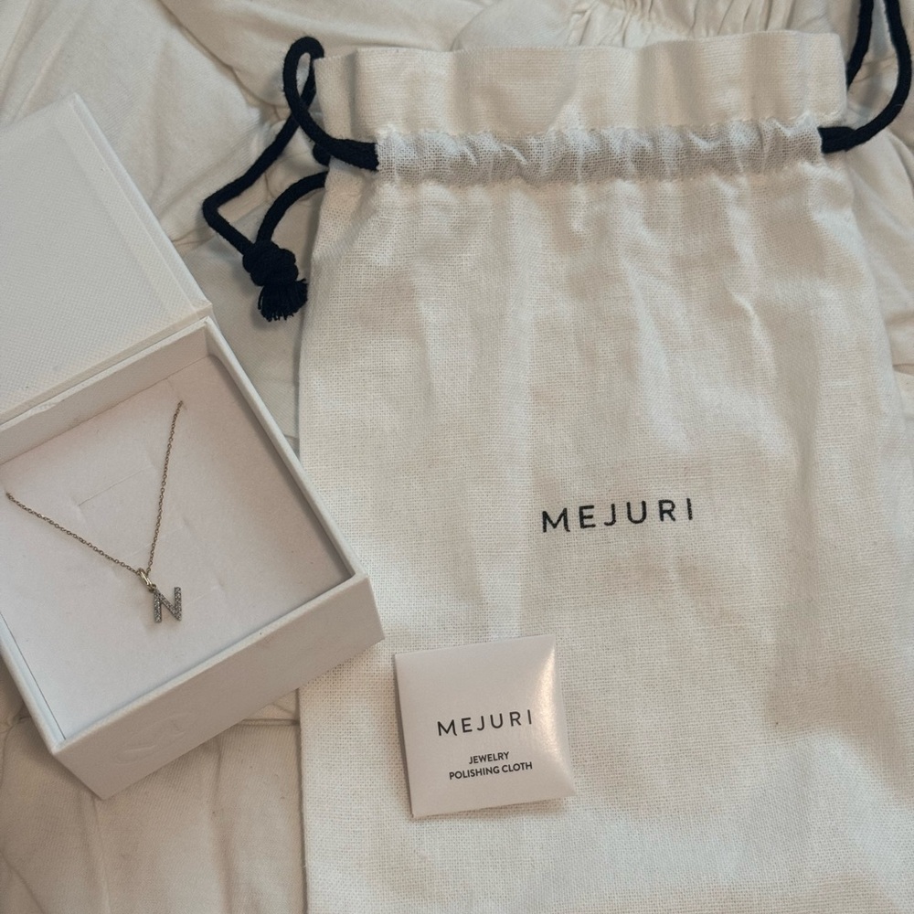 Mejuri 18k Gold Necklace - Letter N Initial